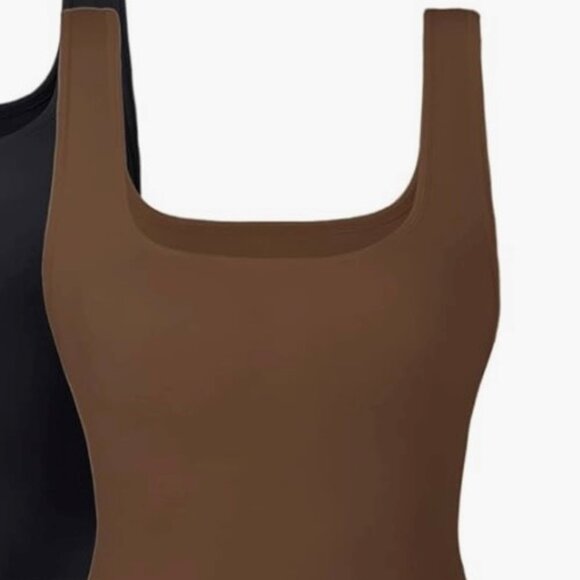 Large Brown Tummy Control Tank - Picture 1 of 4